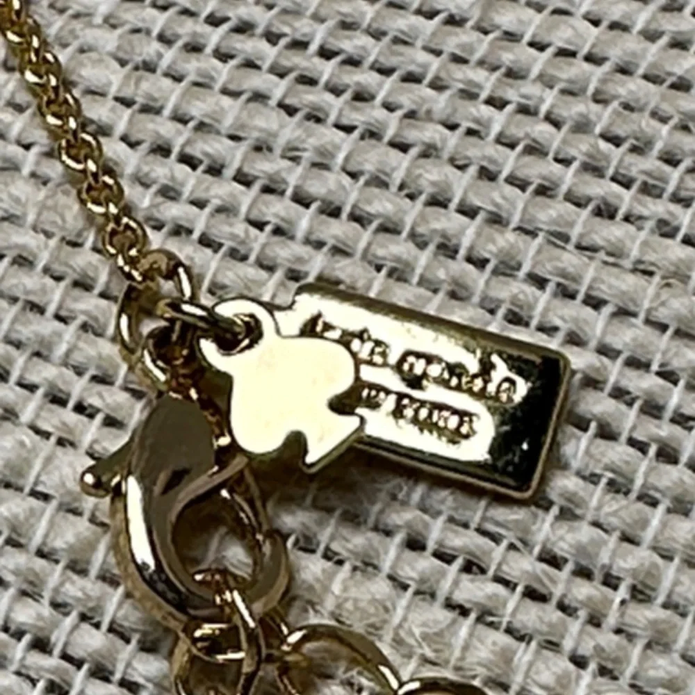 Kate Spade Gold Necklace with Red Spade & Crystal Charm – 16.5” with 3” Extender